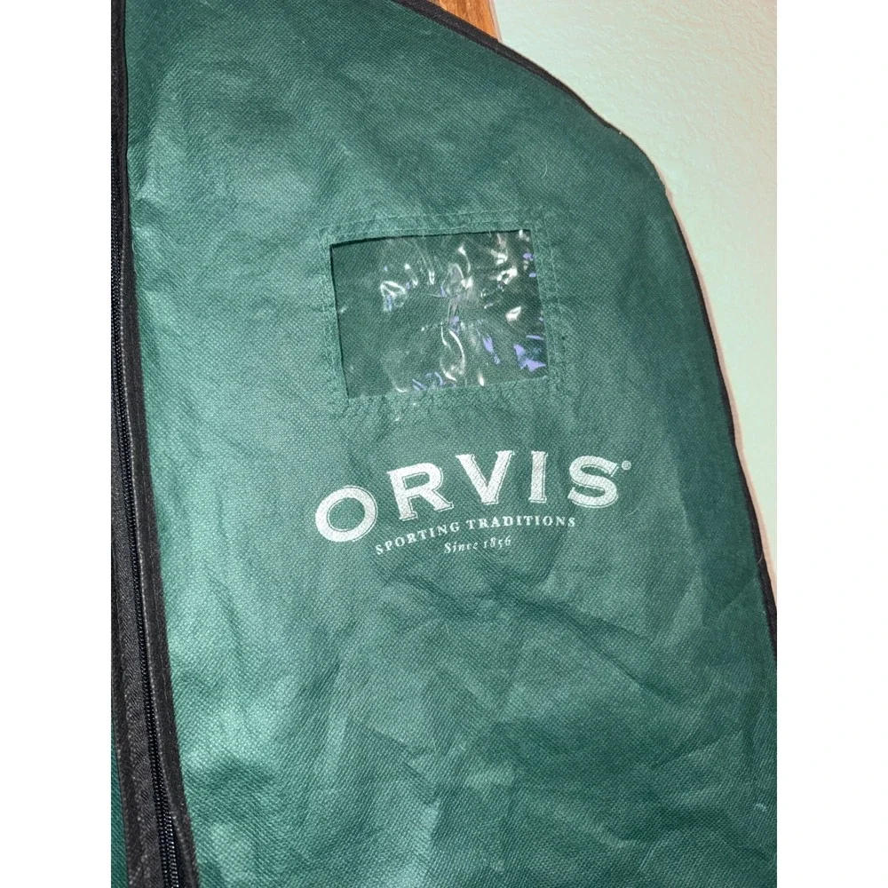 Orvis Sporting Traditions Green Garment Bag Suit Cover Travel Storage Case Logo